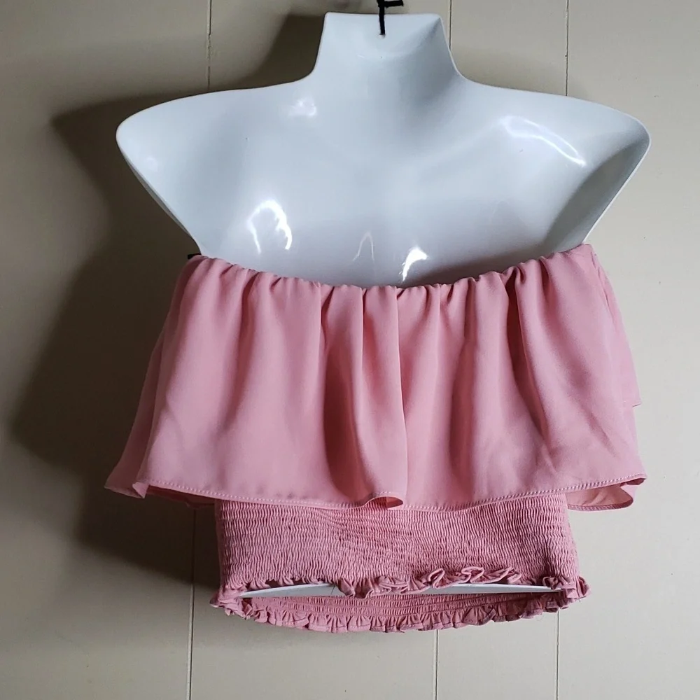 1. State Strapless Tiered Top Blush - Picture 7 of 7